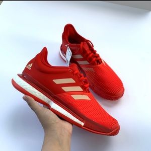 Adidas SoleCourt Boost Tennis Shoes Red